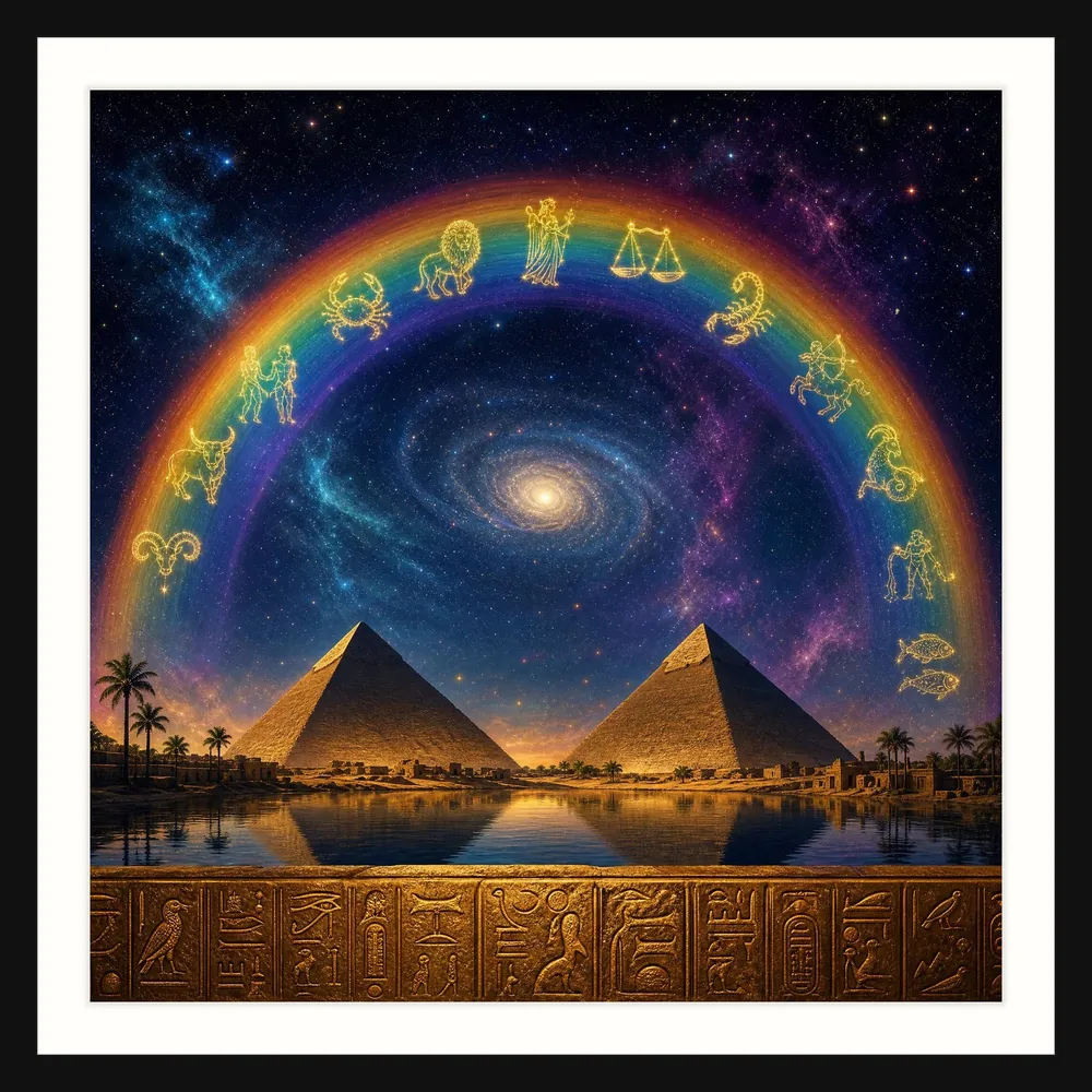 Keeper of the Twelve framed fine art print, glazed and mounted, on a light wall
