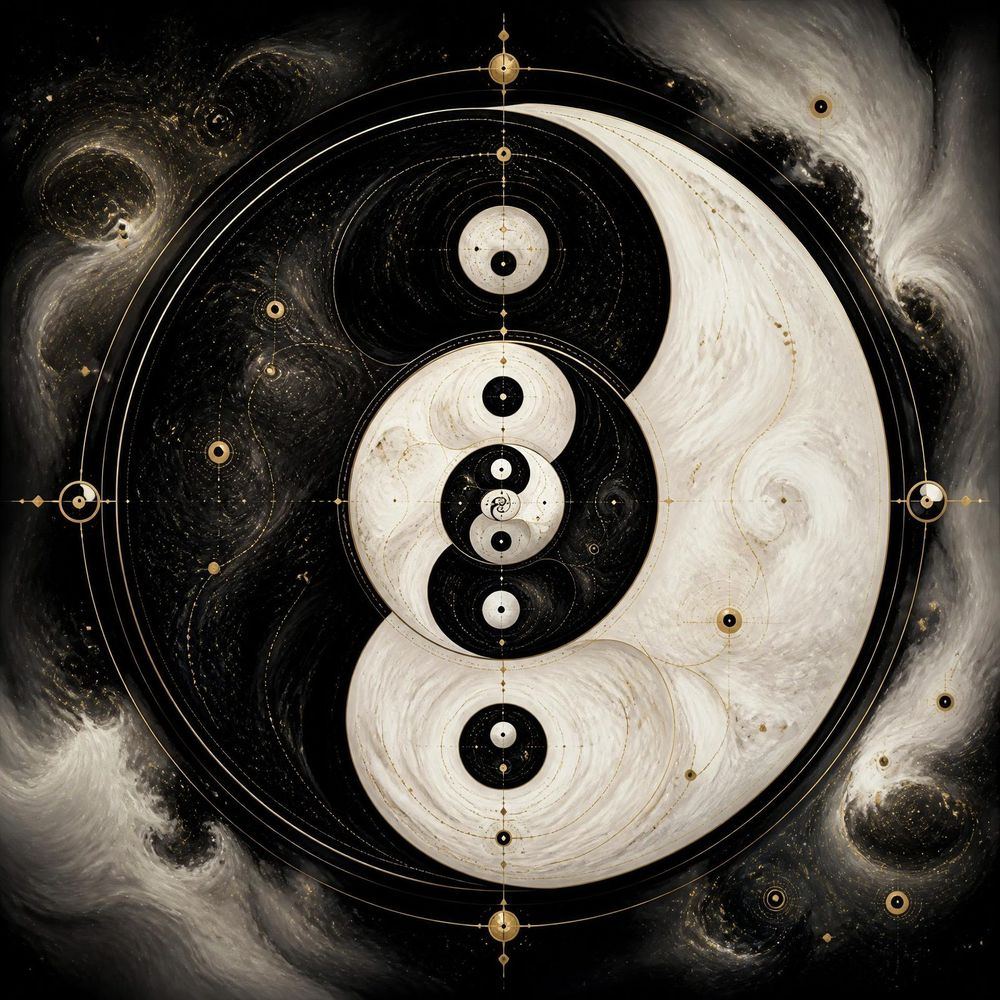 Yin Yang Infinity wall art